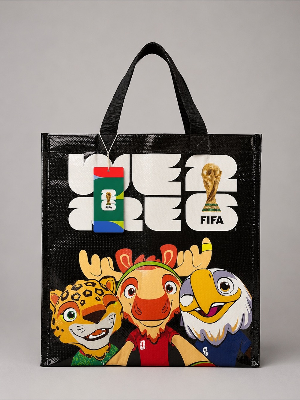 NWT FIFA World Cup 26 Mascot Mexico, Canada, USA Reusable Tote Bag